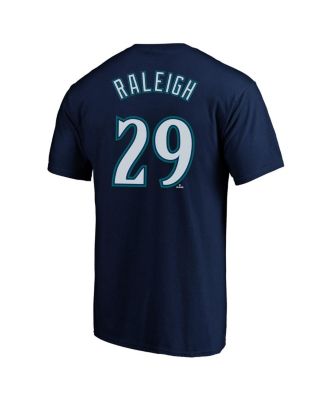 Men's Cal Raleigh Navy Seattle Mariners Big Tall Name Number T-Shirt
