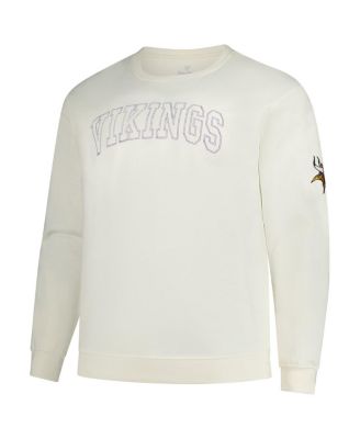 Men's Cream Minnesota Vikings Big Tall Fleece Sweatshirt