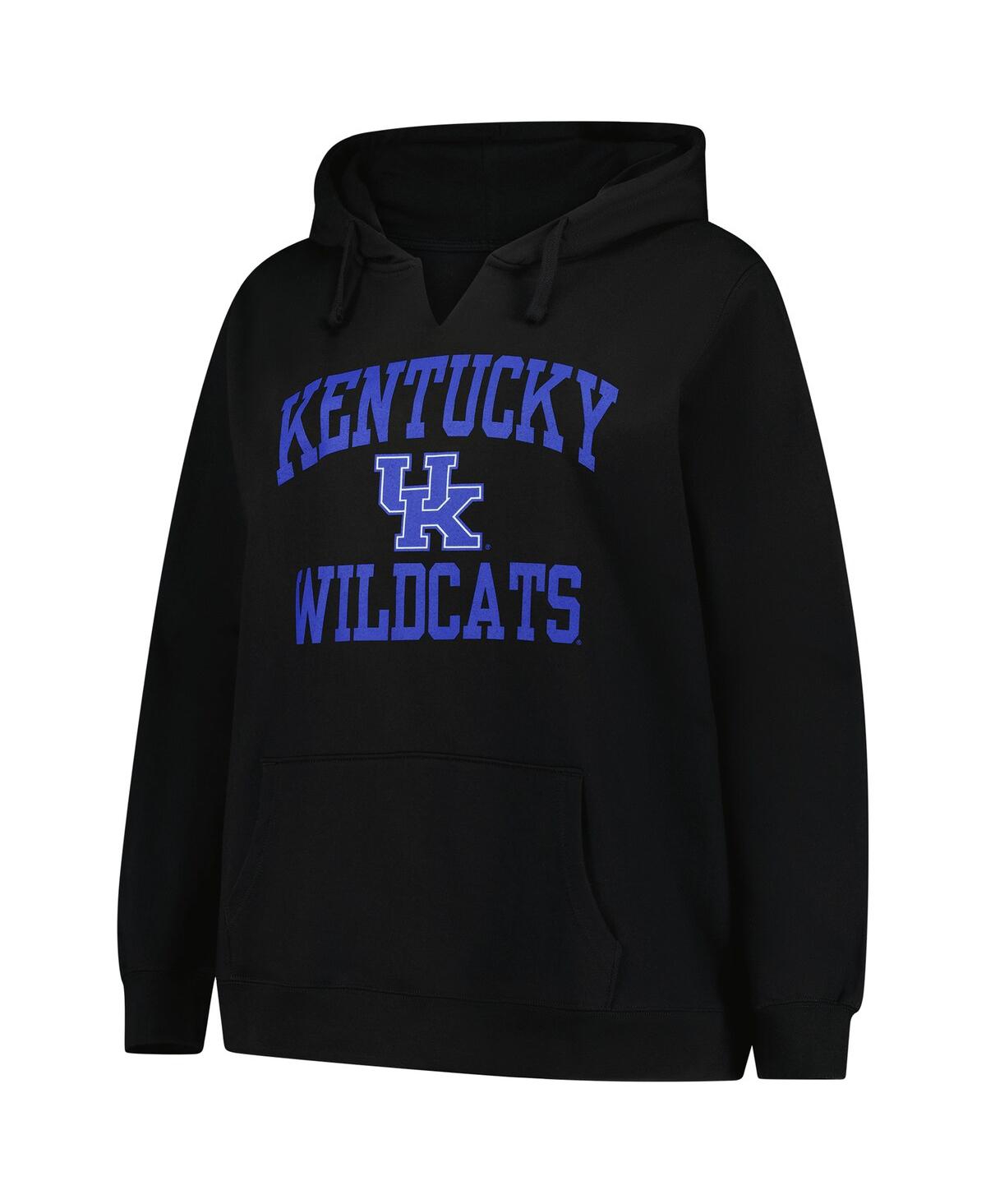 Champion Women's Black Kentucky Wildcats Plus Size Heart Soul Notch Neck Pullover In Black
