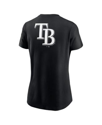 Women's Black Tampa Bay Rays Over Shoulder T-Shirt