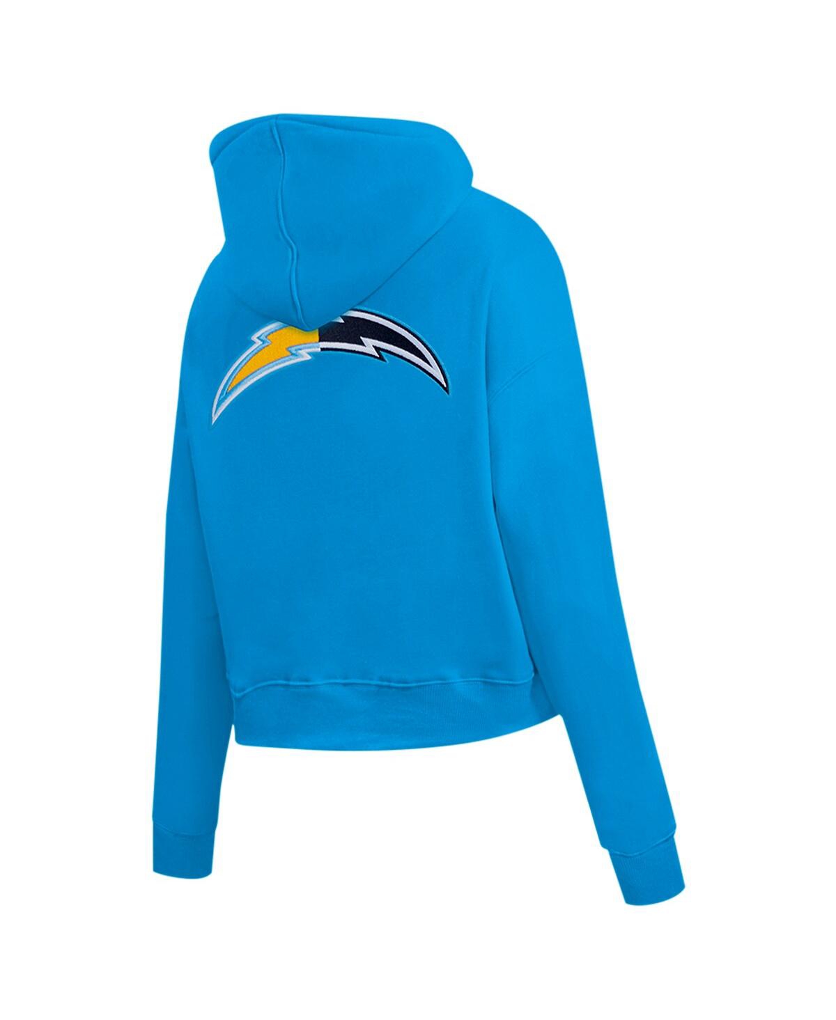 Pro Standard Women's Powder Blue Los Angeles Chargers Split Logo Full-zip Hoodie In Blue