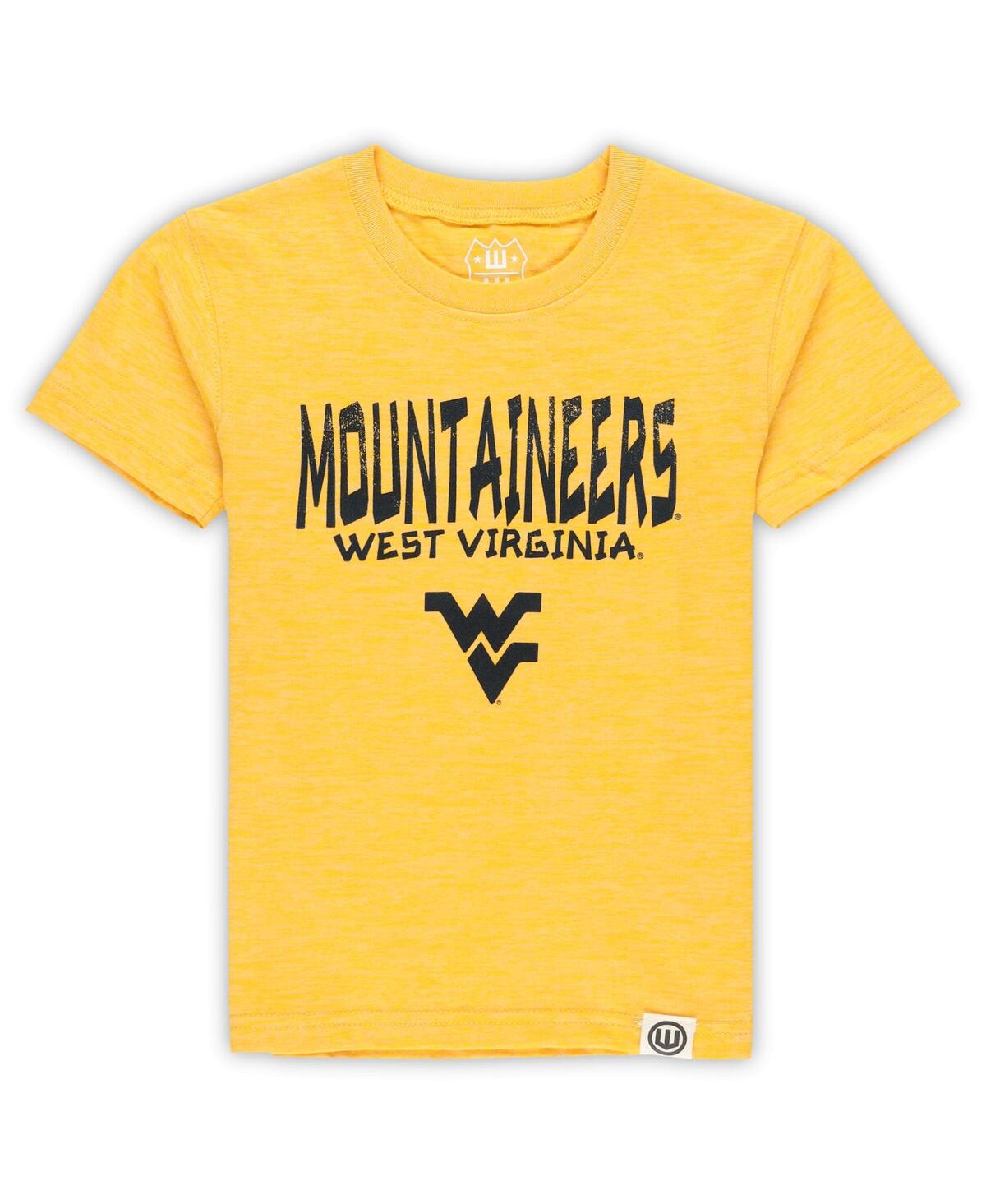 Wes & Willy Toddler 2-Piece West Virginia Mountaineers Cloudy Yarn T-Shirt and Shorts Set
