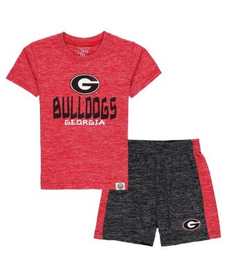 Wes & Willy - 2-Piece Toddler Georgia Bulldogs Cloudy Yarn T-Shirt and Shorts Set