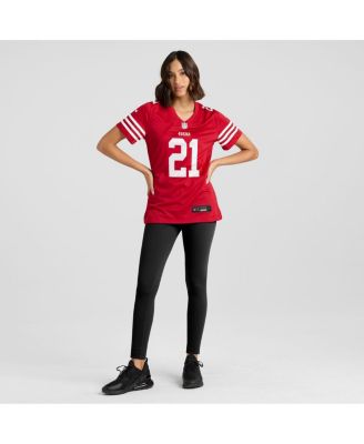 Women's Deion Sanders Scarlet San Francisco 49ers Retired Player Game Jersey