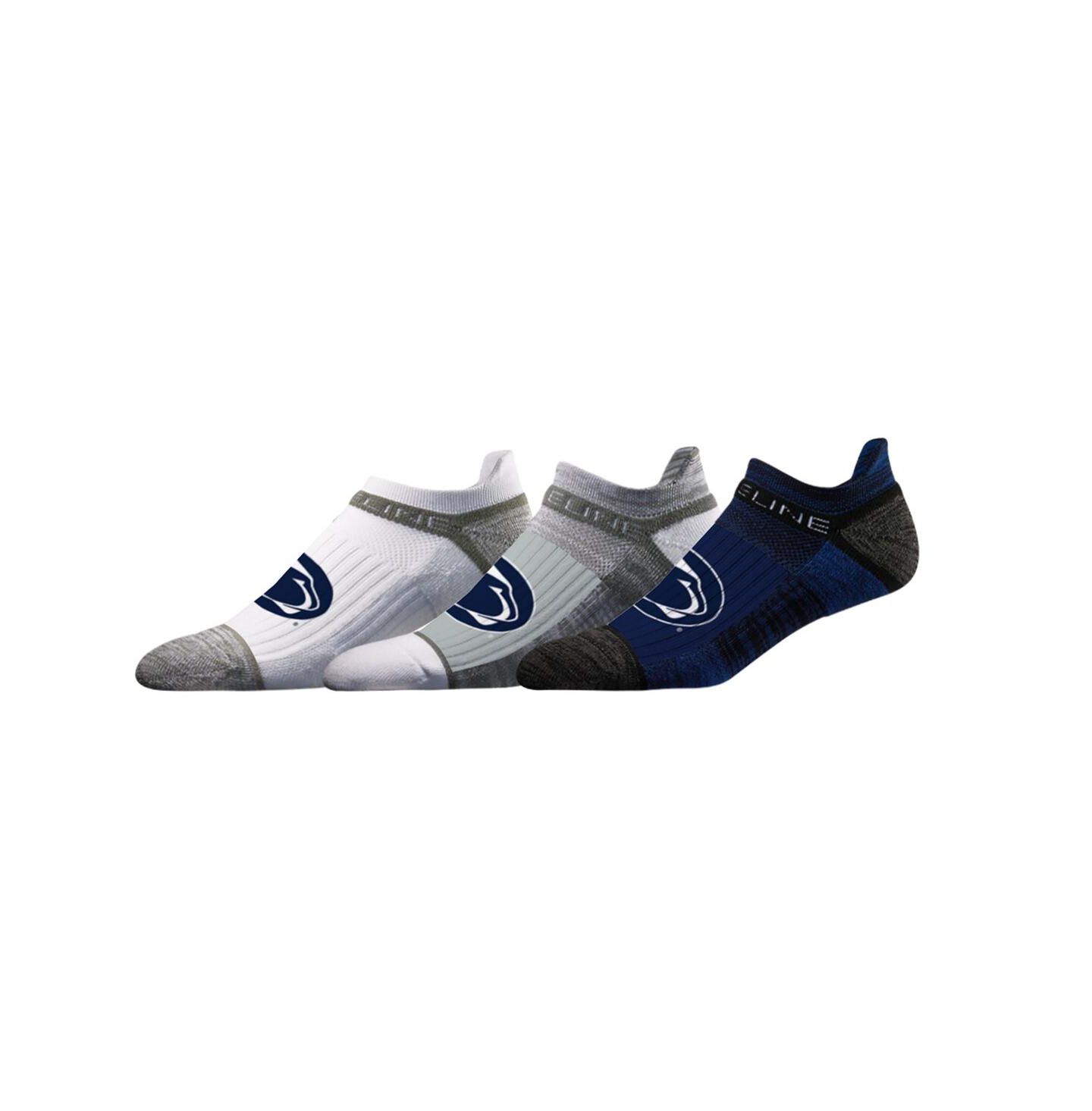 Короткие носки Strideline Penn State Nittany Lions Premium, унисекс, набор из 3 пар — фото 1
