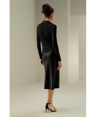 Basic Slim Silk Jersey Shirt