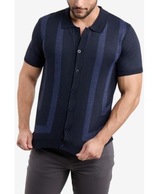 Men's Button Down Short Sleeve Sweater