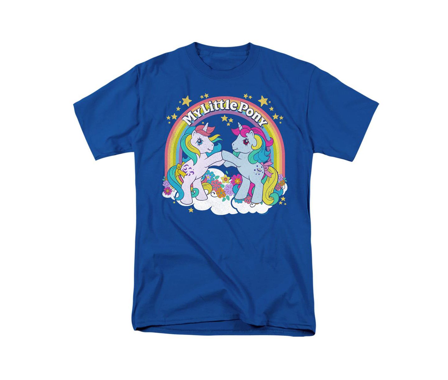 Мужская футболка Hasbro+ Big & Tall My Little Pony Retro Unicorn Fist Bump, цвет: Королевский синий — фото 1