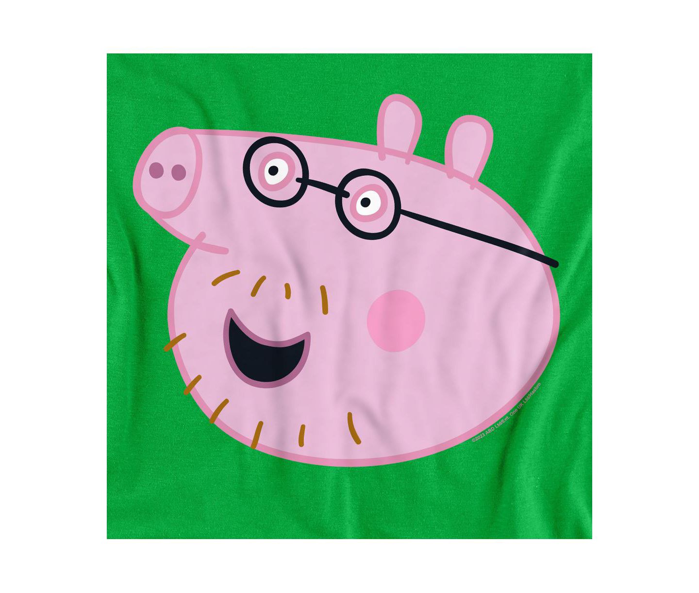 Мужская футболка Hasbro+ Peppa Pig Daddy Pig Face, цвет: Зелёный — фото 2