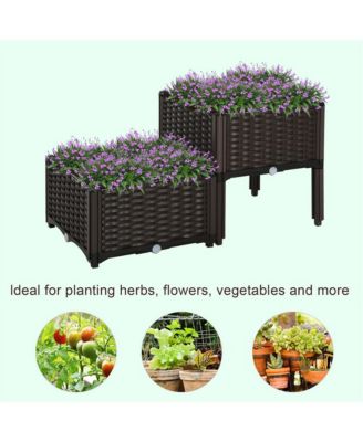 Raised Garden Bed with Strong Frame for Outdoor Vegetables and Flowers