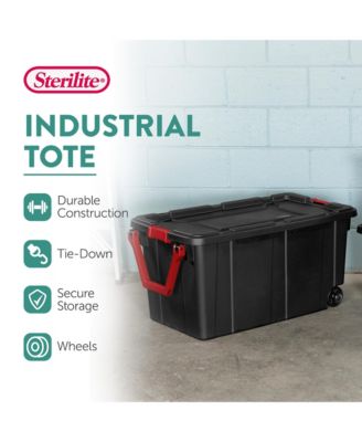 4-Pack Heavy Duty 40 Gallon Wheeled Industrial Storage Tote