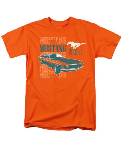 Мужская футболка Mustang Big & Tall Ford Mach 1 Repeat, цвет: Оранжевый