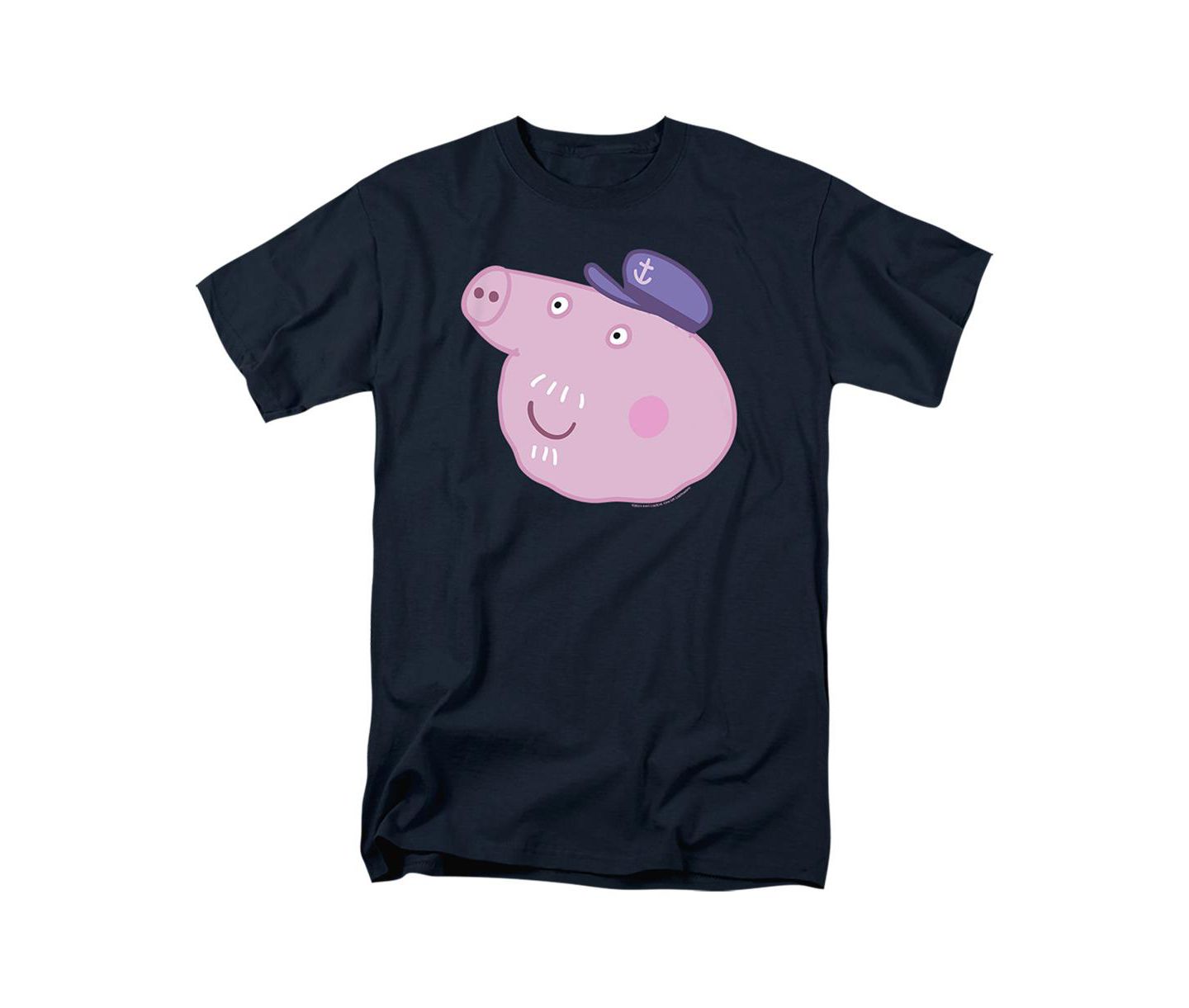 Мужская футболка Hasbro+ Big & Tall Peppa Pig Grandpa Pig Face, цвет: Тёмно-синий — фото 1