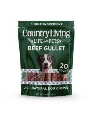 6” Gullet Flats Dog Treats – 20 Count Bag – All-Natural