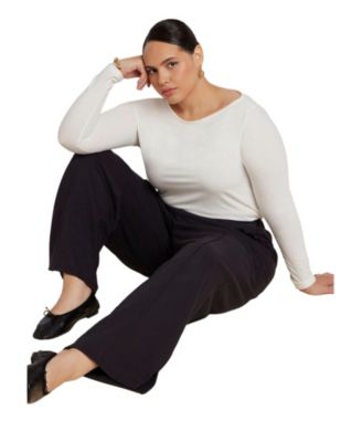 Elements Women's Plus Size Seam Detail Sweatpant