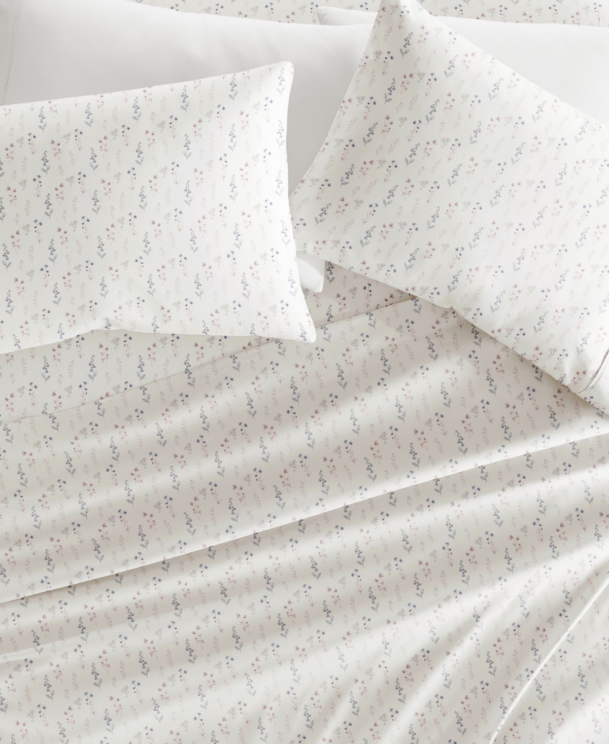Ienjoy Home Delicate Blossoms 4-p.c. Sheet Set, California King In White