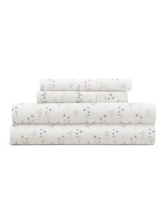 Delicate Blossoms 4-P.c. Sheet Set, Queen