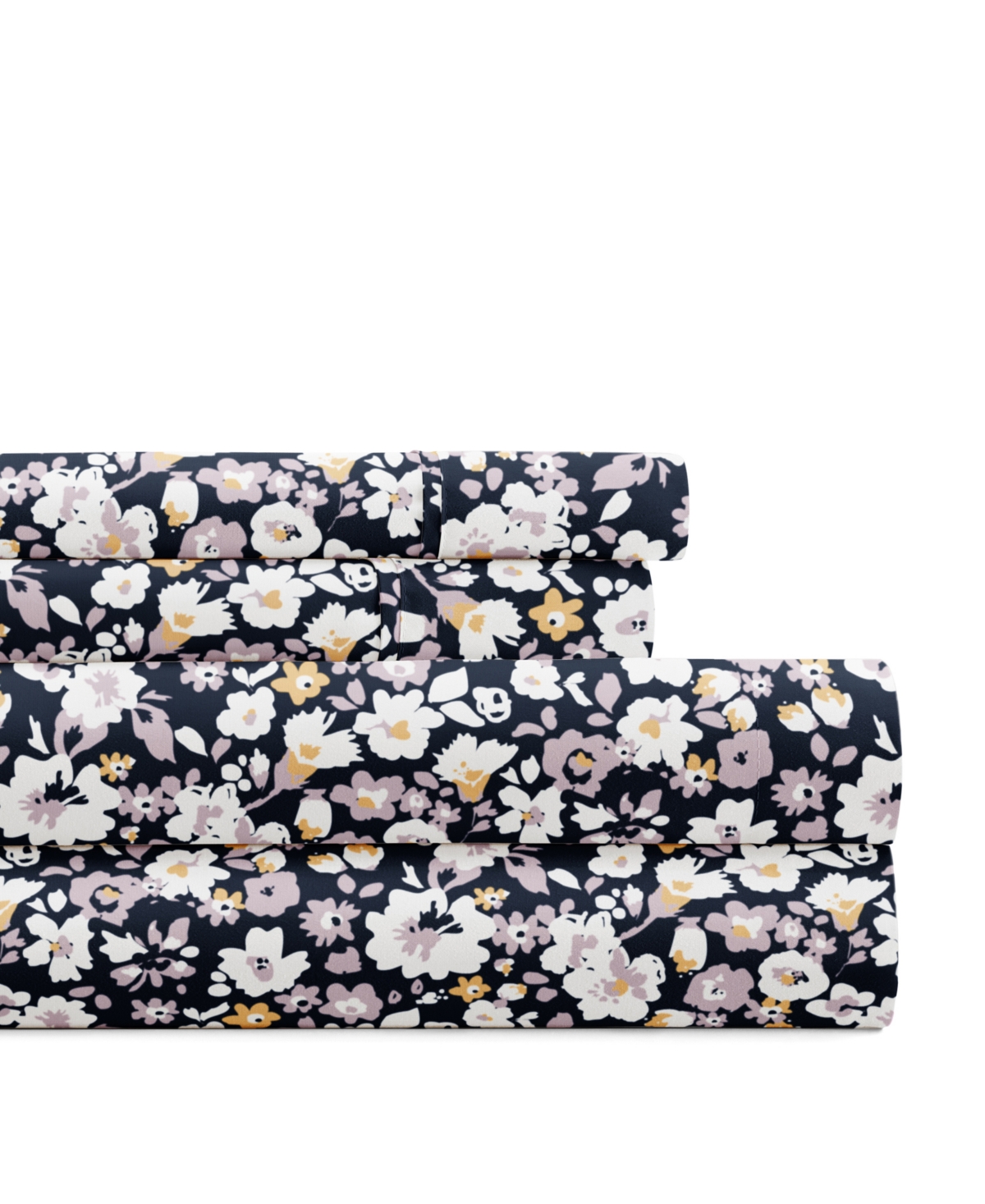 Ienjoy Home Delicate Blossoms 4-p.c. Sheet Set, California King In Blue