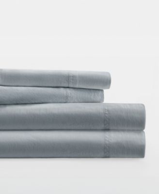Long Staple 300-Thread Count Cotton Solid 4-Pc. Sheet Set, Queen