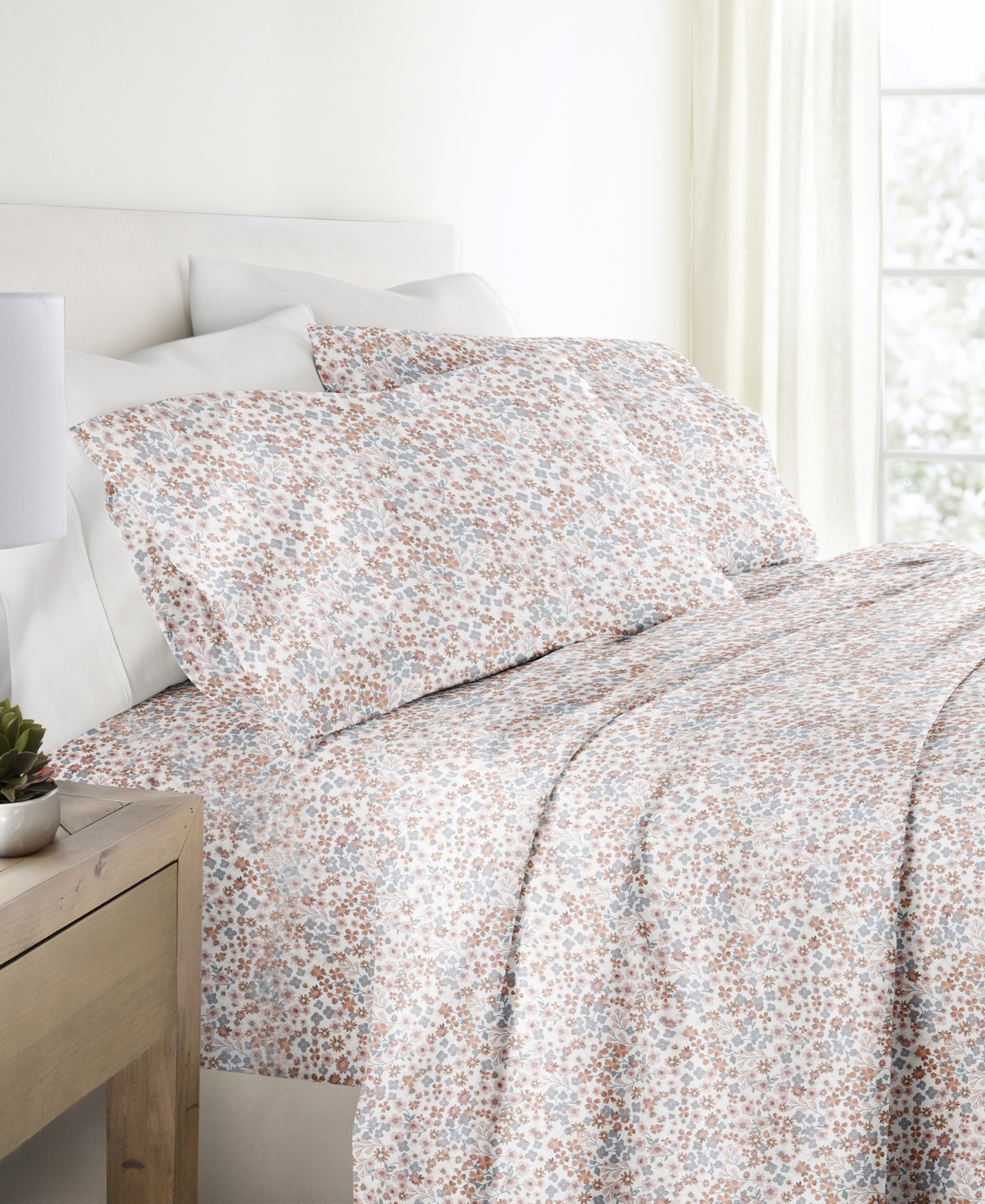 Ienjoy Home Long Staple 300-thread Count Cotton Pattern 3-pc. Sheet Set, Twin In Brown