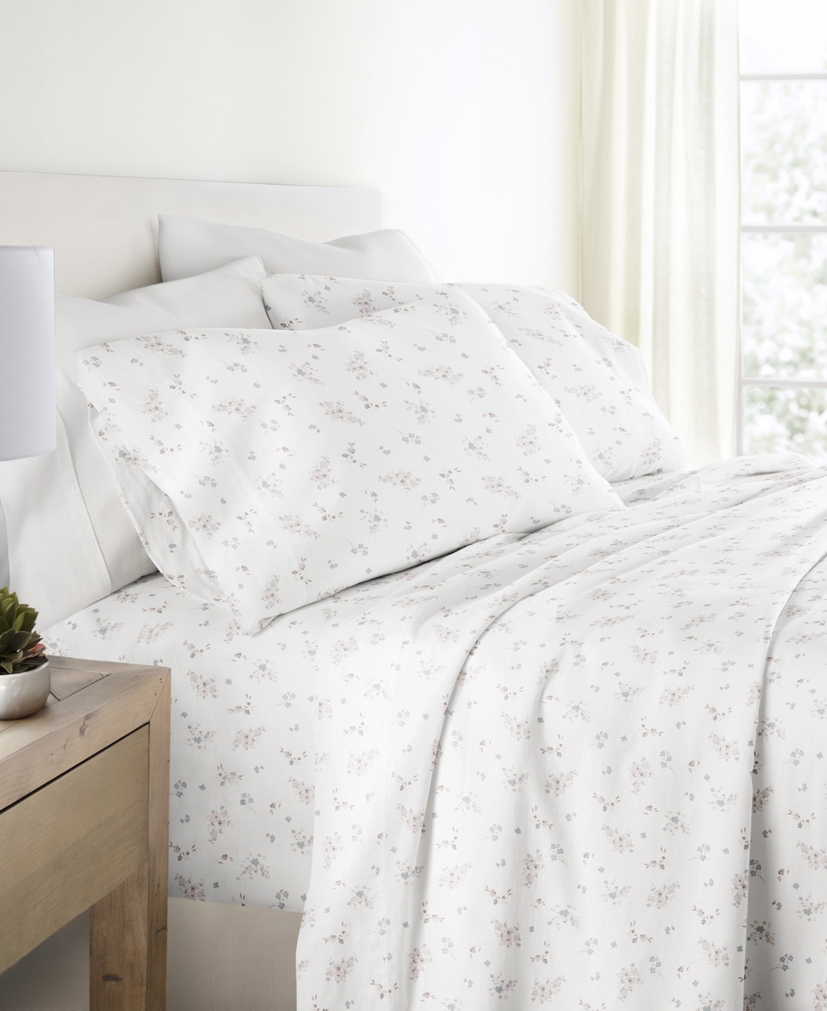 Ienjoy Home Long Staple 300-thread Count Cotton Pattern 4-pc. Sheet Set, Full In White