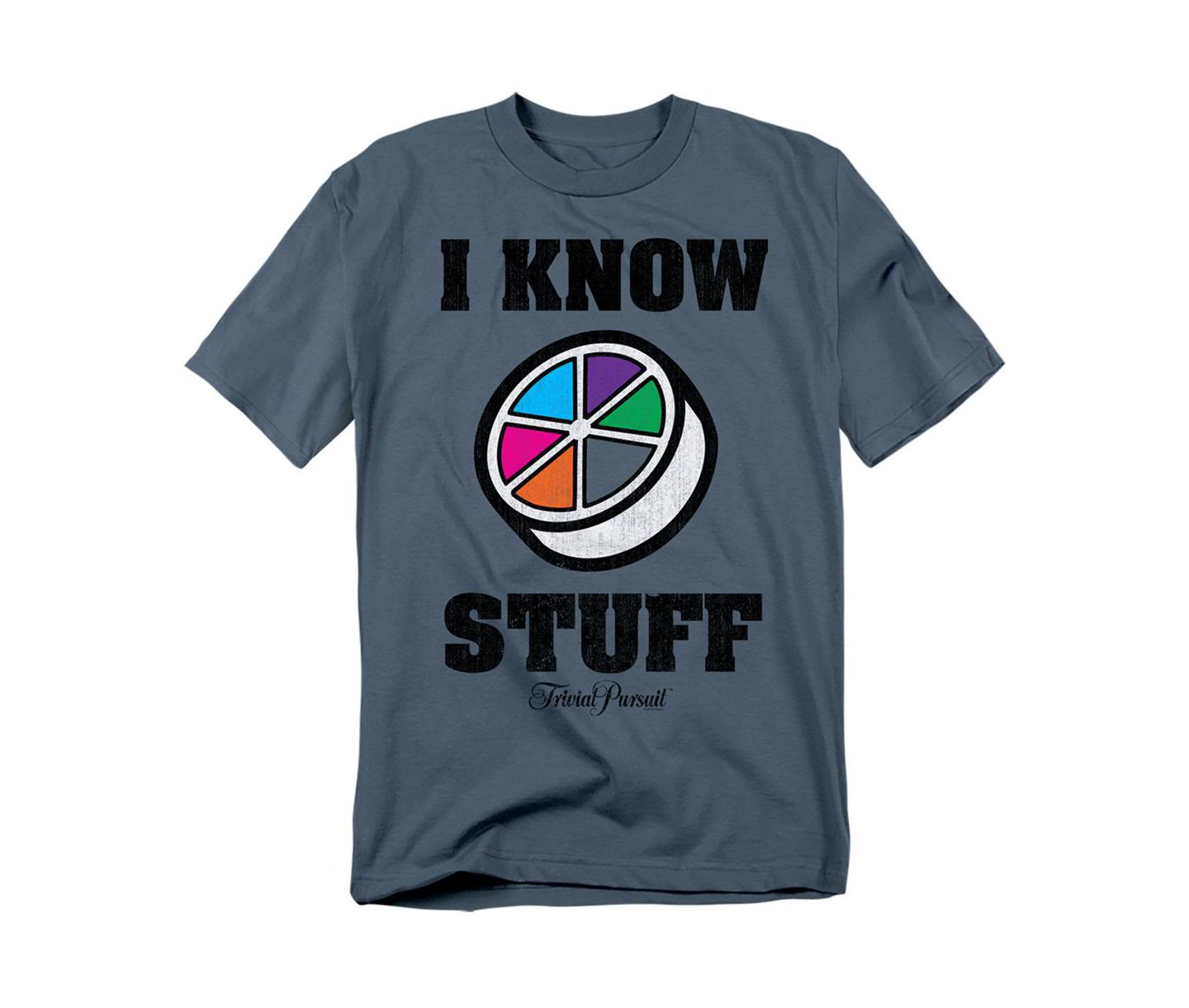 Мужская футболка Hasbro+ Big & Tall Trivial Pursuit I Know All of the Stuff, цвет: Сланцевый — фото 1