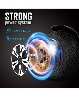 Warrior 8.5" Electric Hoverboard All-Terrain - 42V 1.5A (50Hz/60Hz), Built-in Speakers & LED Lights | Perfect Valentine's Gift for Family, Teens