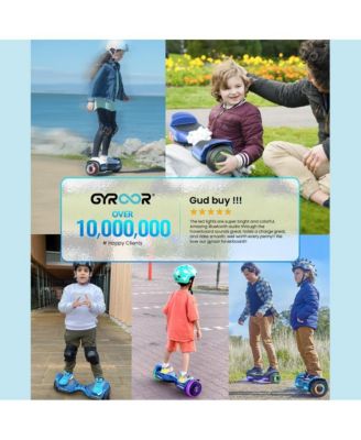 Hoverboard All Terrain Hoverboard-Colorful LED Lights & 500W Motor, Built-in Music Speaker, 7.75mph Speed, 176lbs Max Load.