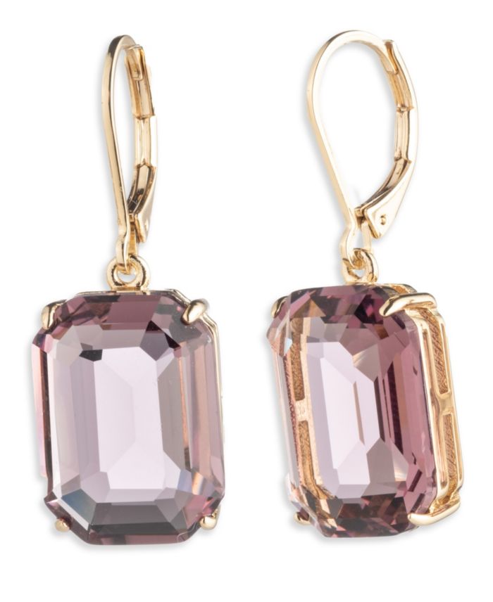 Lauren Ralph Lauren Glass Stone Gold-Tone Drop Earrings
