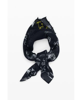 Women's Square lettering scarf