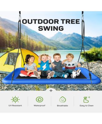 Tree Swing for Kids and Adults, 60" Waterproof Rectangle Platform Swing, 700lbs Heavy Duty with Adjustable Straps