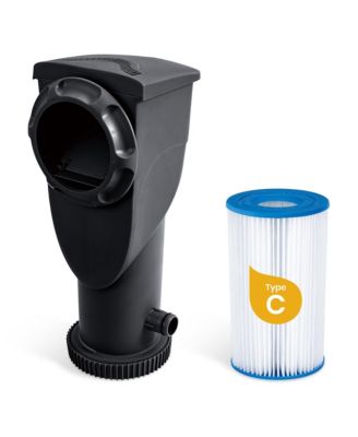 1500 Gallon SkimmerPlus Filter Pump System for Above Ground Pool, Black