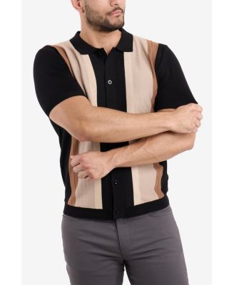 Men's Stripe Polo Sweater