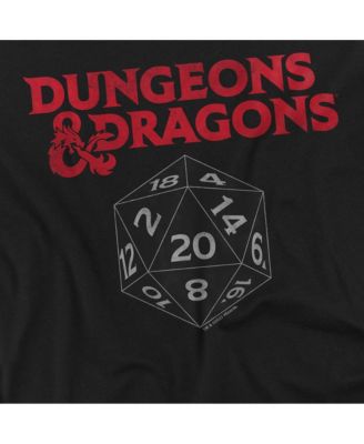 Big & Tall Dungeons & Dragons Black D20 T Shirt
