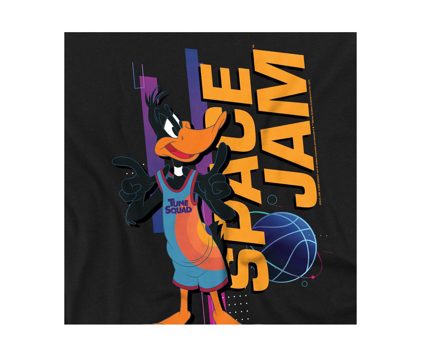Мужская футболка Space Jam A New Legacy Daffy Standing, цвет: Чёрный — фото 3