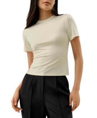 Women's Slim Fitted Silk Jersey Tee