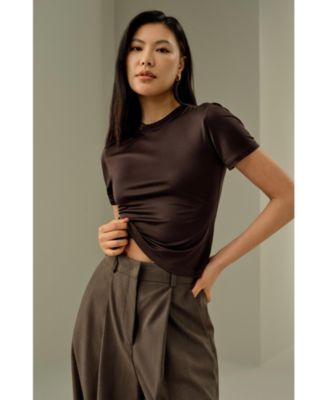 Women's Slim Fitted Silk Jersey Tee