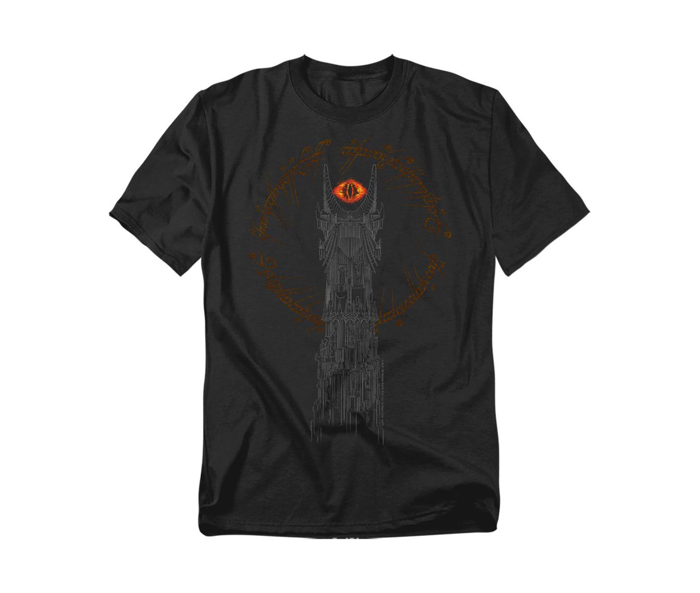 Мужская футболка Lord Of The Rings Fellowship Tower Of Mordor, цвет: Чёрный — фото 1
