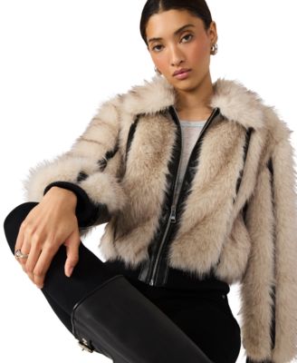 Women's Faux Fur Charmaine Paneled Jacket