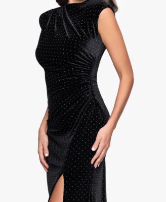 Women's Long Studded Velvet Gown