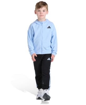 adidas - Toddler Boys 2T-5T Two Piece Winterized Hooded Jacket and Joggers Set