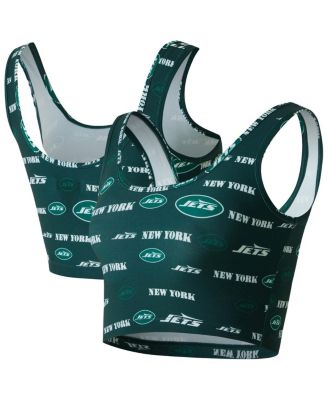 Concepts Sport - Women's Green New York Jets Mosaic Allover Print Bralette