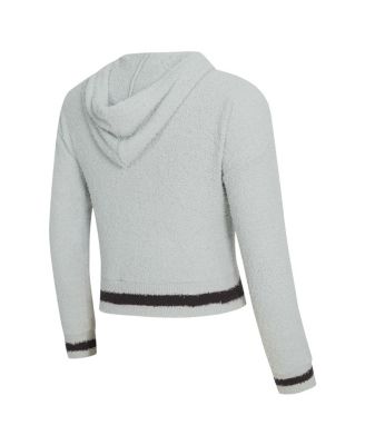 Women's Gray Cleveland Browns Whitley Long Sleeve Hoodie Top Shorts Set