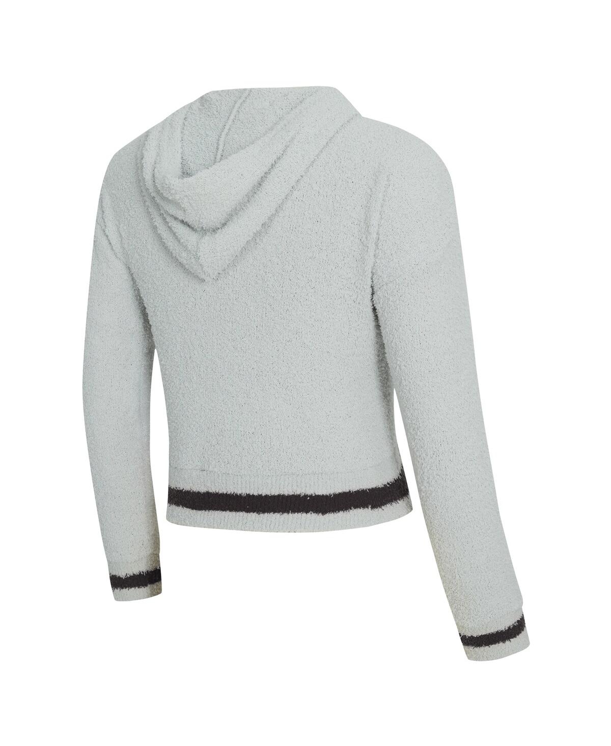 Concepts Sport Women's Gray Cleveland Browns Whitley Long Sleeve Hoodie Top Shorts Set In Gray