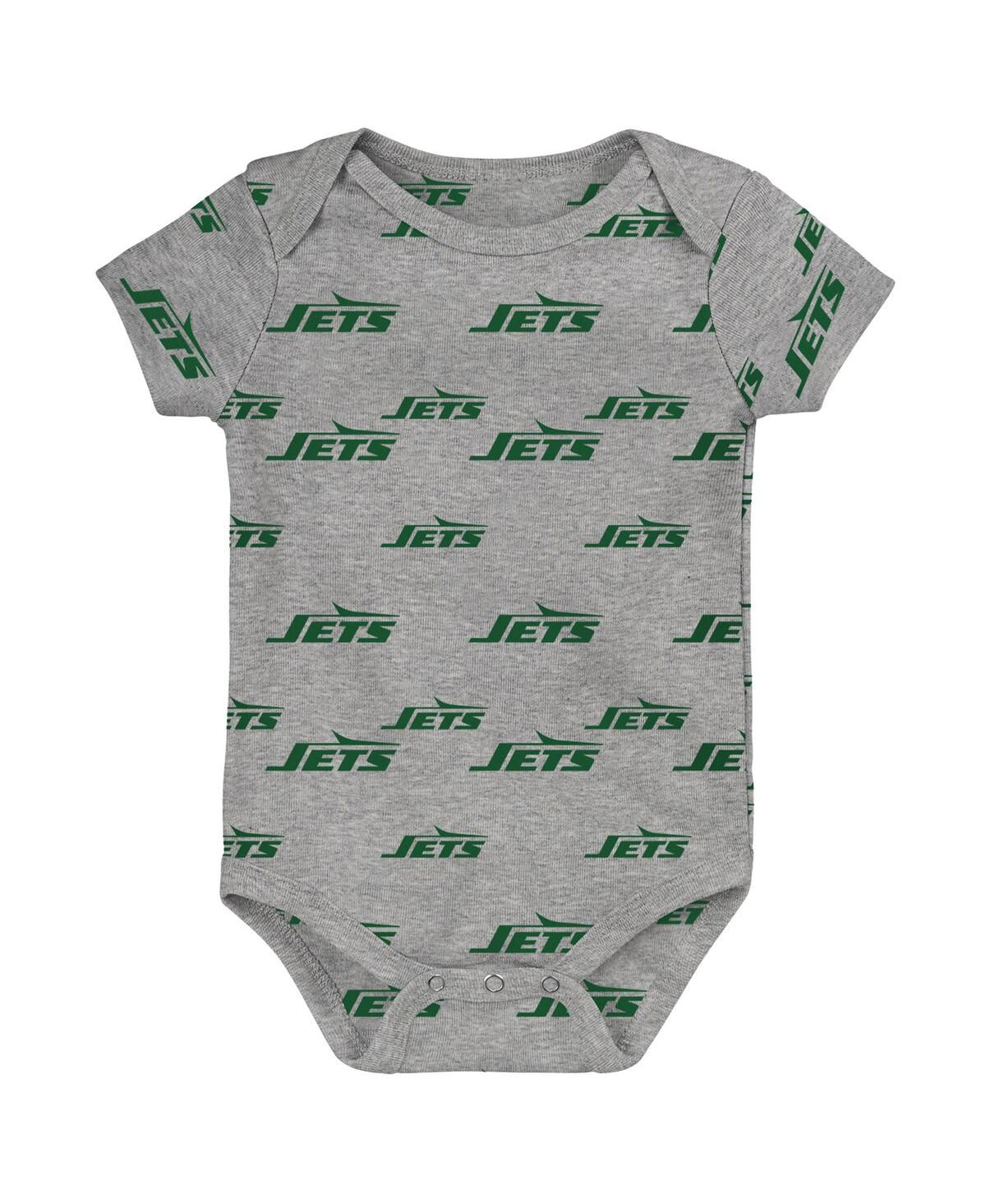 Outerstuff Newborn 3-piece New York Jets Little Tike Bodysuit Set In Green