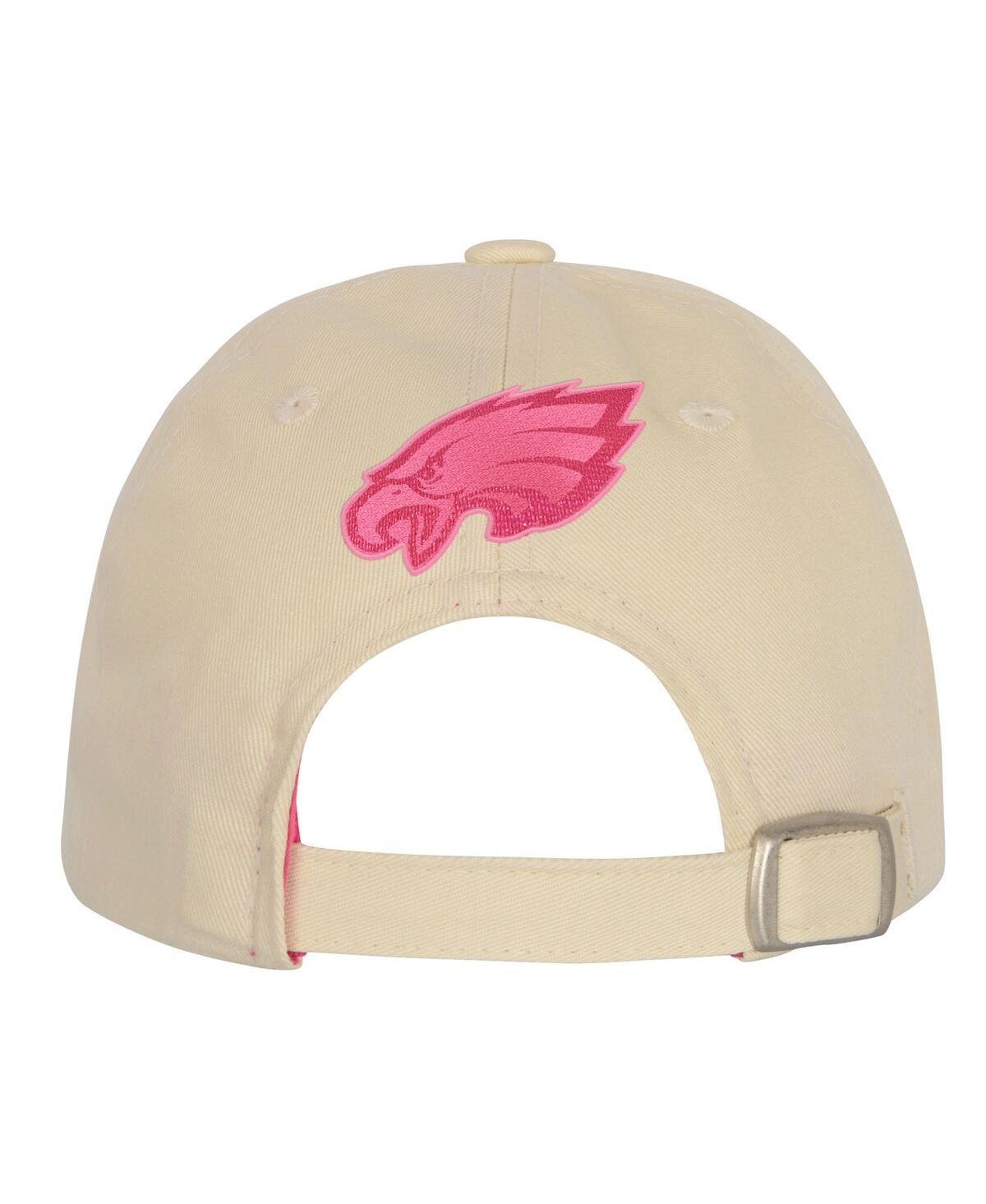 Outerstuff Big Girls Cream Philadelphia Eagles Blitz Adjustable Hat In Brown