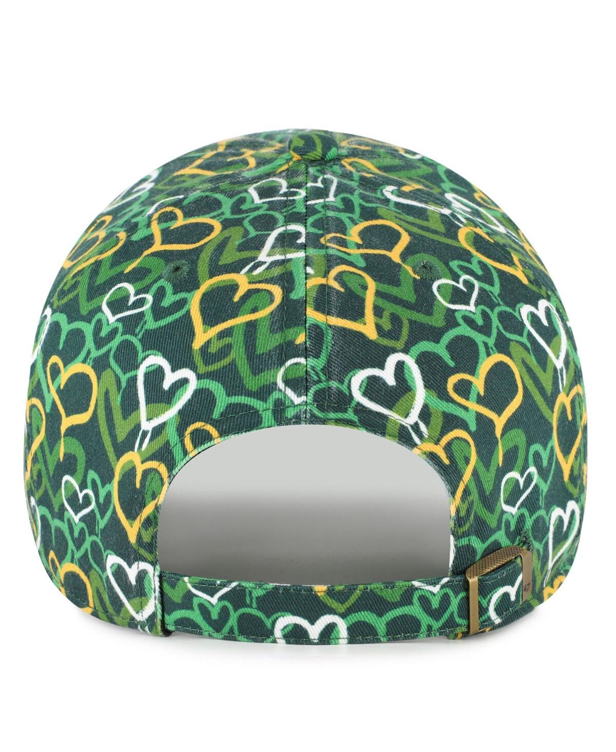 47 Brand Girls Toddler Green Green Bay Packers Mural Clean Up Adjustable Hat In Green
