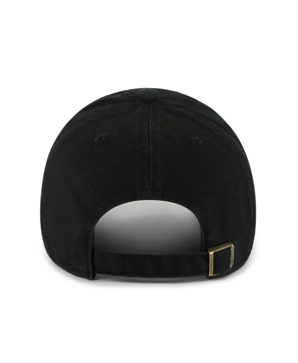47 Brand Women's Black New Orleans Saints Ariana Clean Up Adjustable Hat In Black