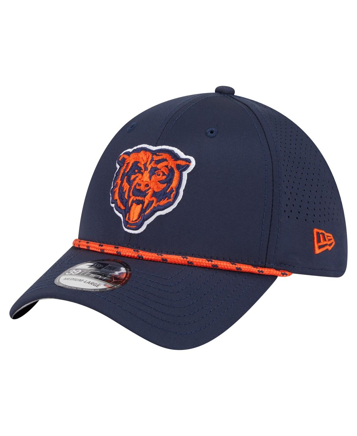 New Era Men's Navy Chicago Bears Perforated 39THIRTY Flex Hat