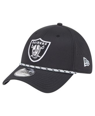 New Era - Men's Black Las Vegas Raiders Perforated 39THIRTY Flex Hat